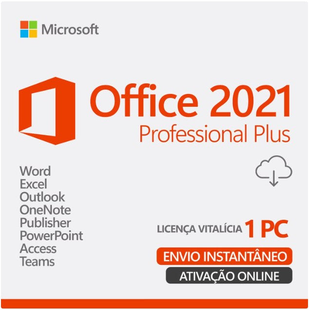 Microsoft Office 2021 Professional - licença vitalicia